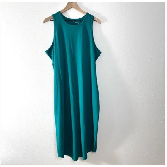 Universal Standard Cai High Neck Tank Midi Dress 4XS 00 0 NWT Teal Blue Green - Picture 5 of 5